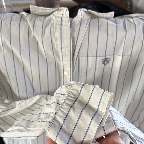 King Ranch White Striped Button-Down Shirt - XS - Picture 4 of 4